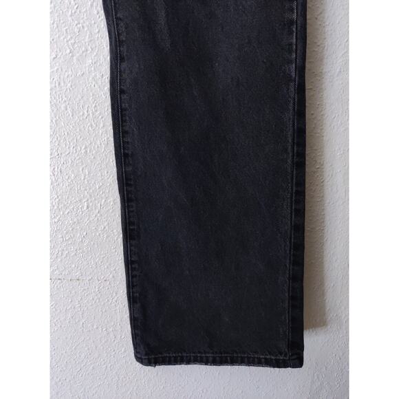 KanCan Dark Gray 90's Flared Legs Destroyed Relaxed High Rise Jeans Size 3/25 - Picture 4 of 8